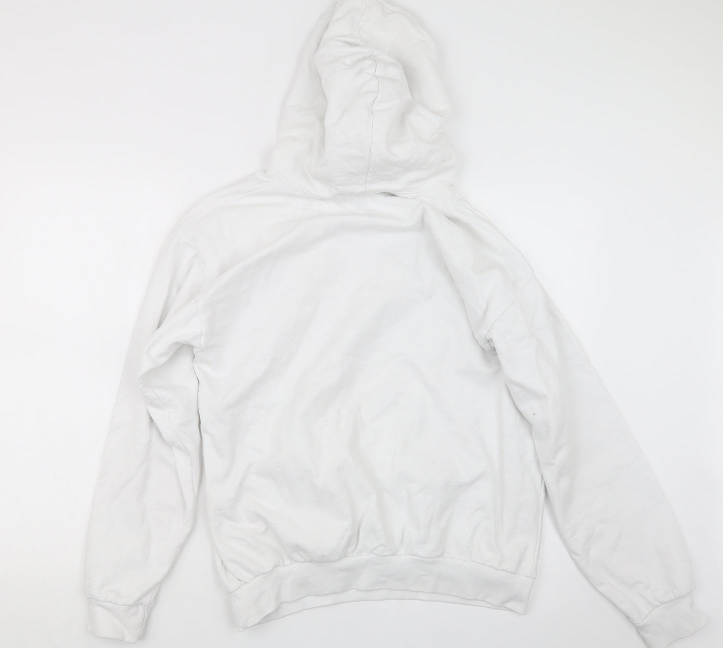 Boohoo Mens White   Pullover Hoodie Size M