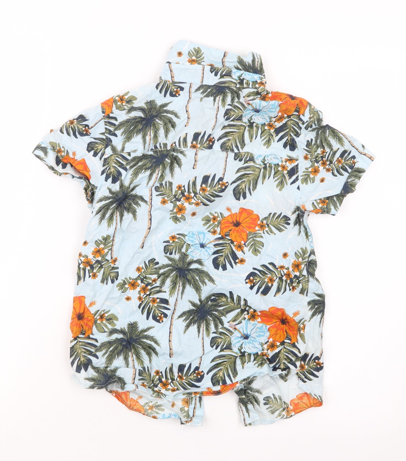 Primark Boys Blue Geometric  Basic Button-Up Size 9-10 Years