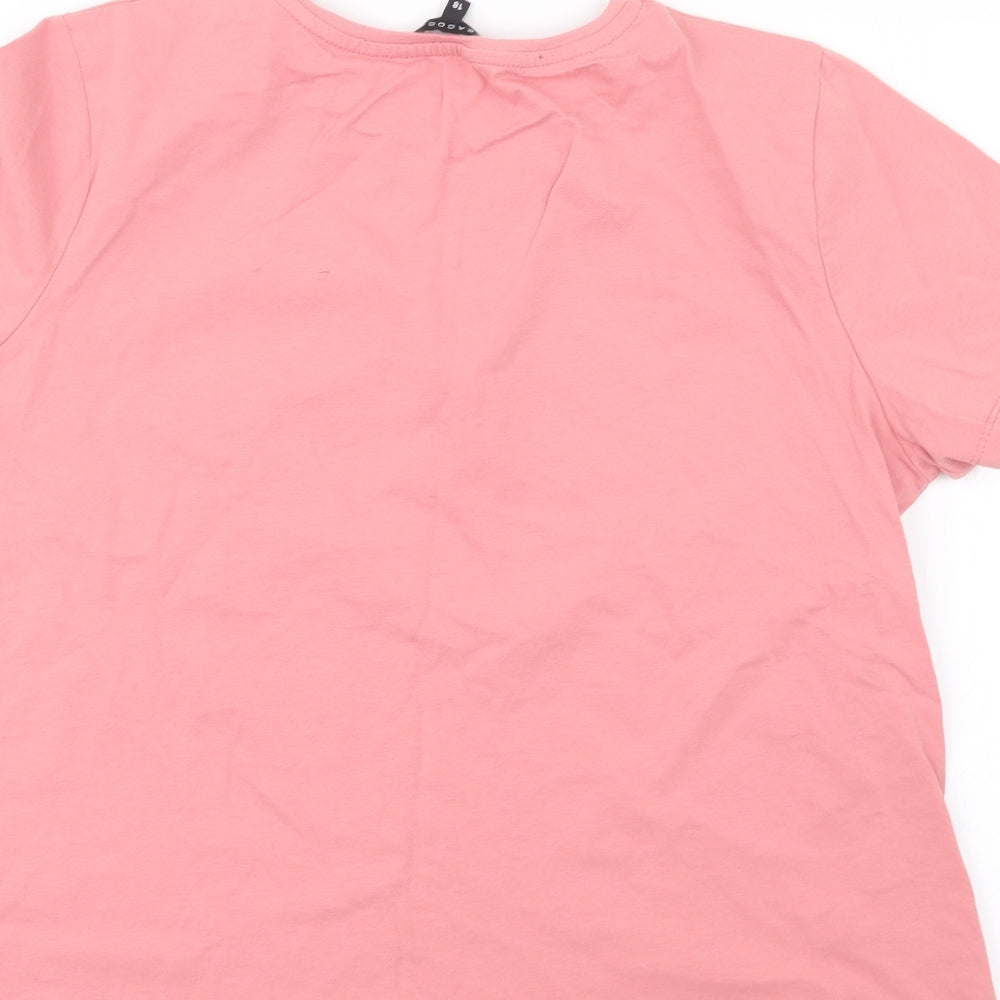 Peacocks Womens Pink   Basic T-Shirt Size 18