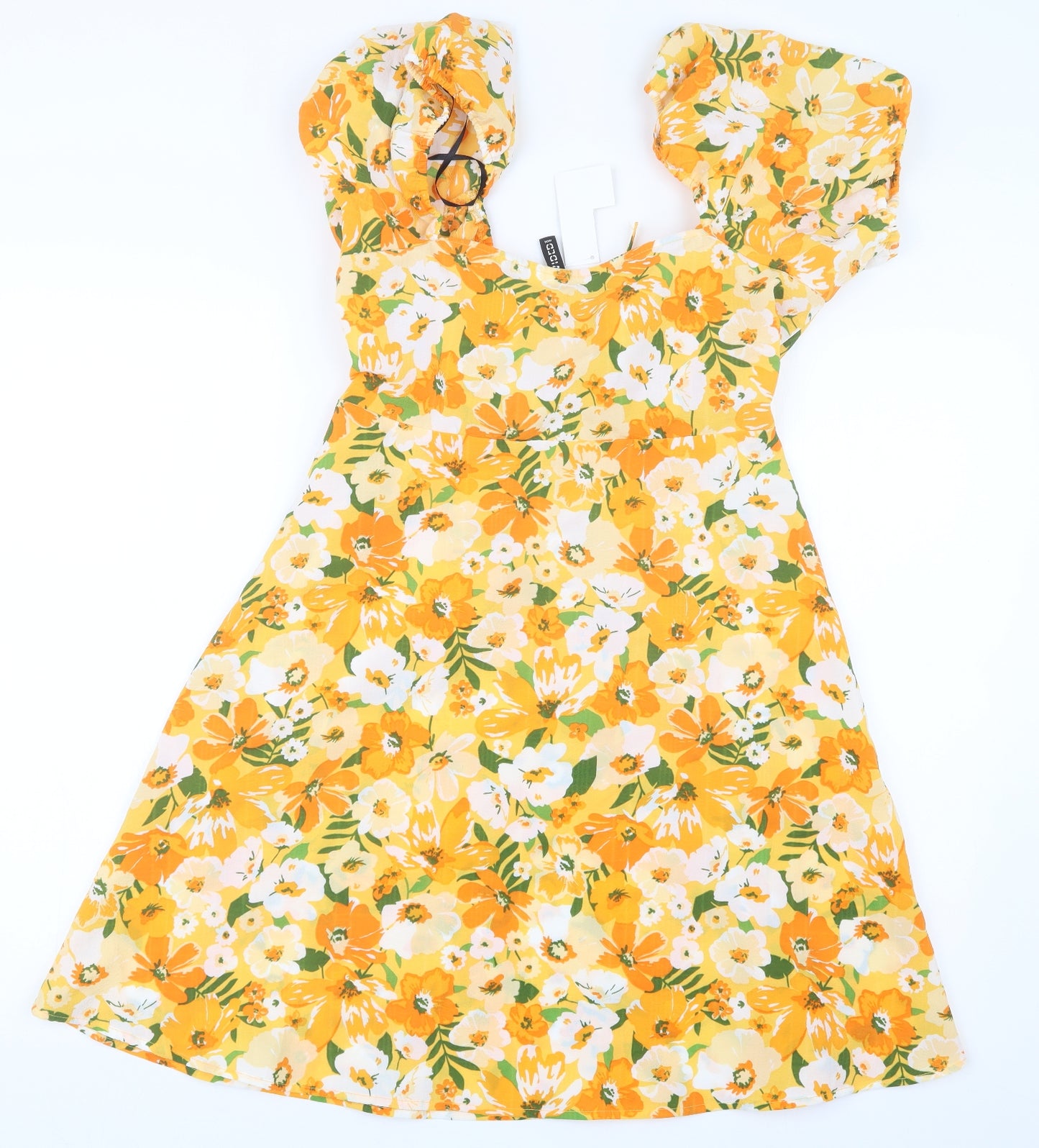 Divided by H&M Womens Orange Floral  T-Shirt Dress  Size M