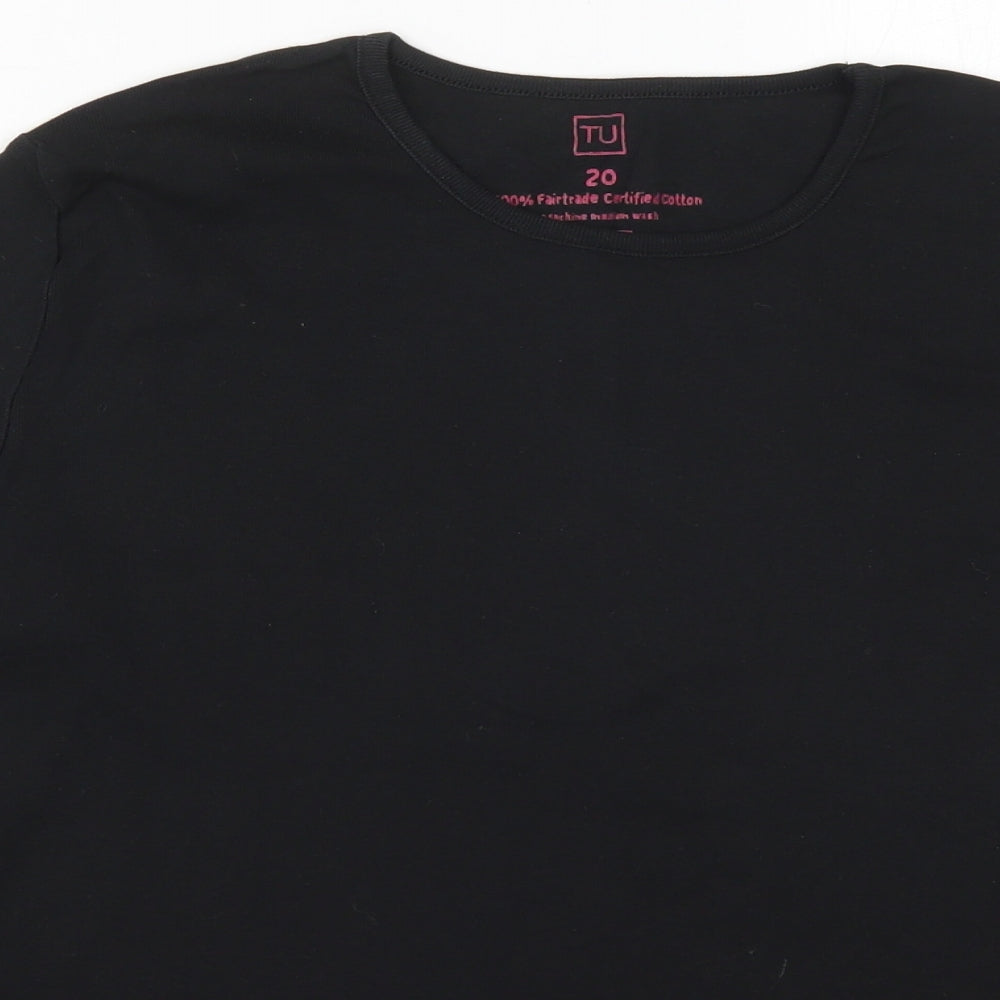 TU Womens Black   Basic T-Shirt Size 20