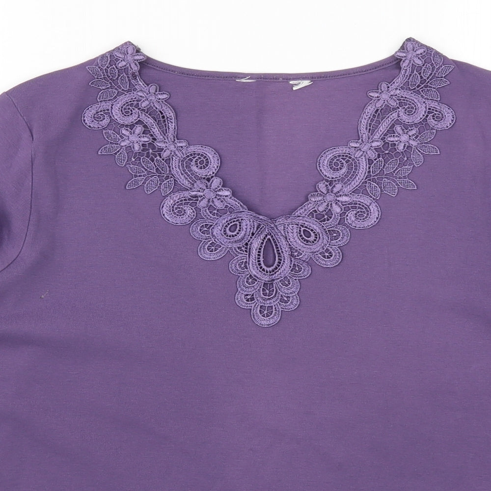 BHS Womens Purple   Basic T-Shirt Size 16