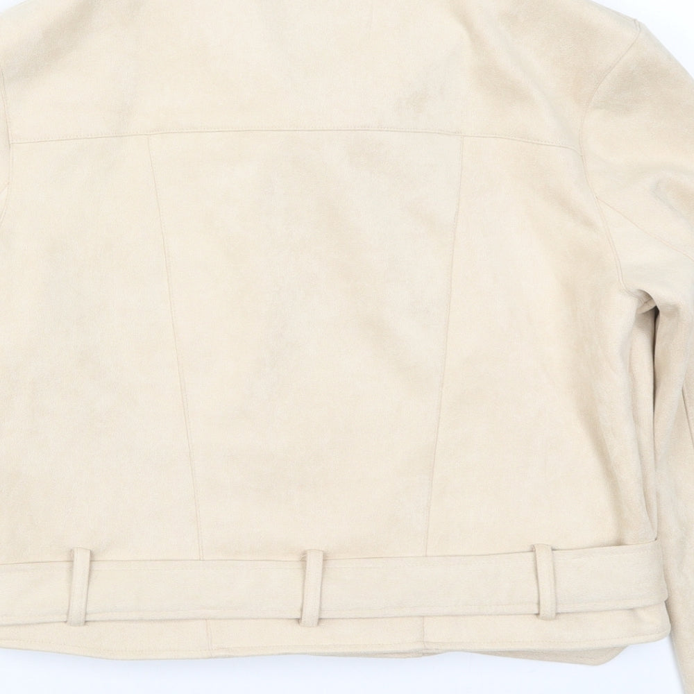 PRETTYLITTLETHING Womens Beige   Jacket  Size 14