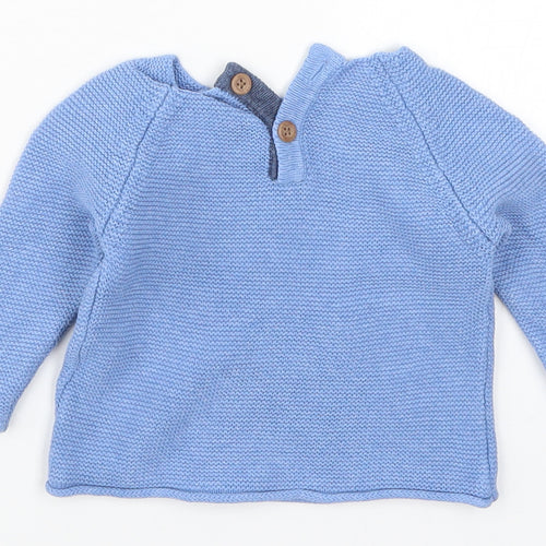 NEXT Boys Blue  Knit Pullover Jumper Size 3-6 Months  - Car