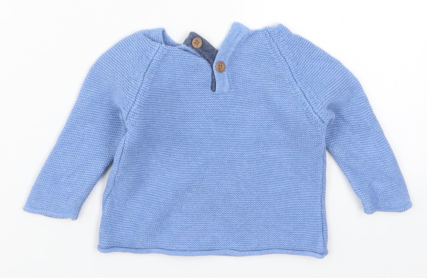 NEXT Boys Blue  Knit Pullover Jumper Size 3-6 Months  - Car