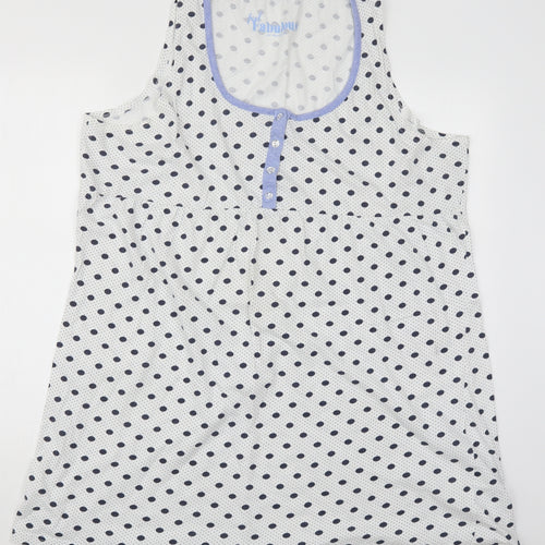 Peacocks Womens Blue Polka Dot  Basic Tank Size 22
