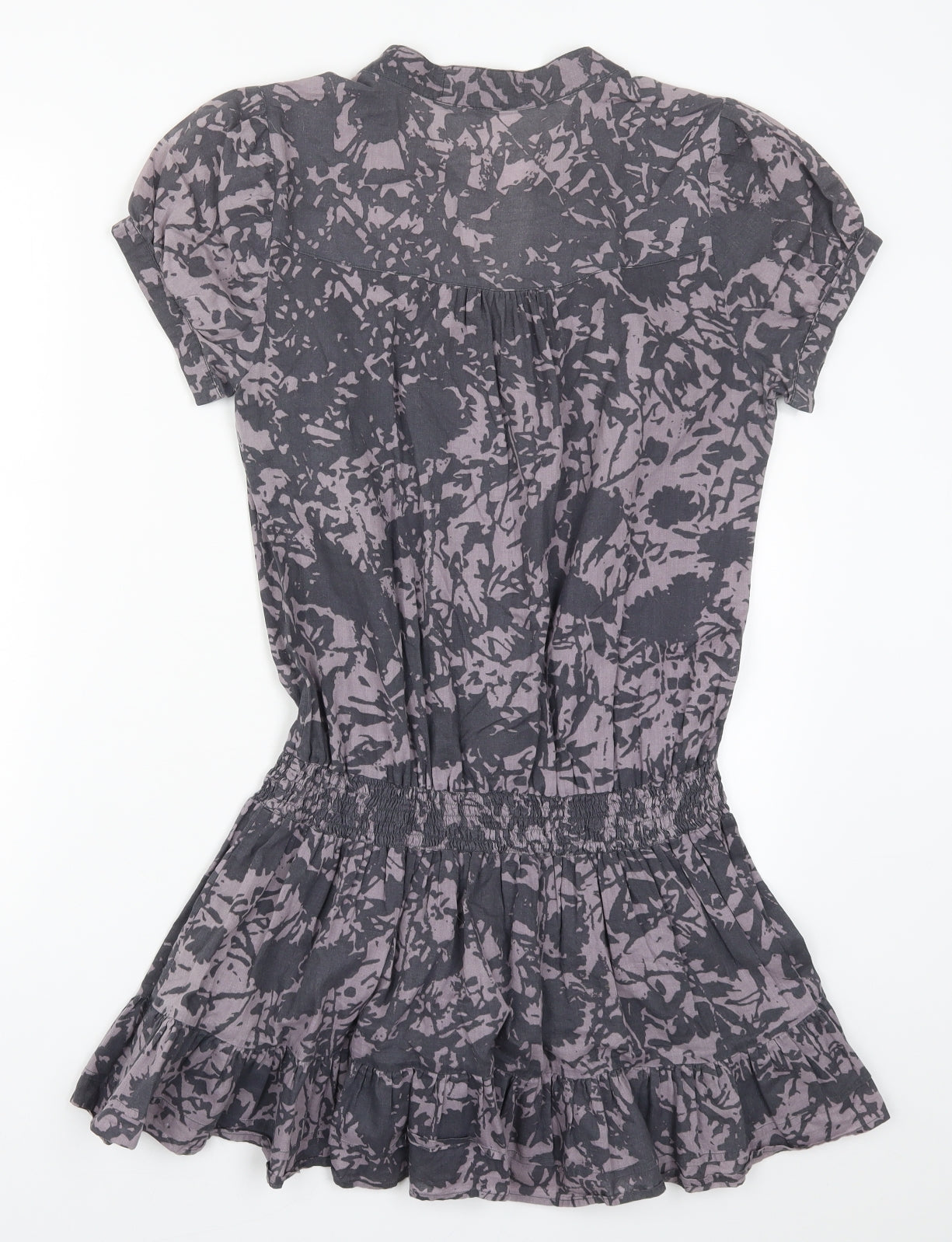 Oass Womens Purple Geometric  Shirt Dress  Size 12