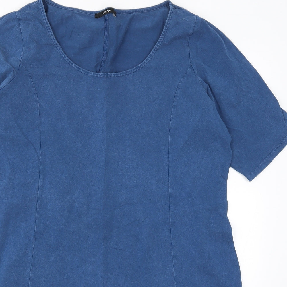 George Womens Blue   T-Shirt Dress  Size 20