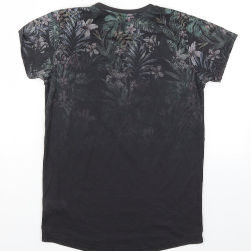 Primark Boys Black Floral  Basic T-Shirt Size 11-12 Years  - Five Boroughs New York City