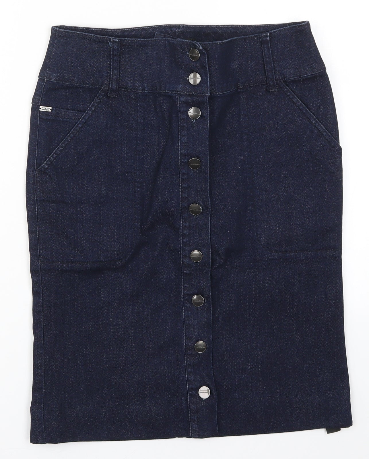 Marks and Spencer Womens Blue  Denim Straight & Pencil Skirt Size 10