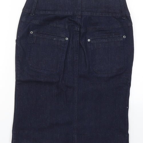 Marks and Spencer Womens Blue  Denim Straight & Pencil Skirt Size 10