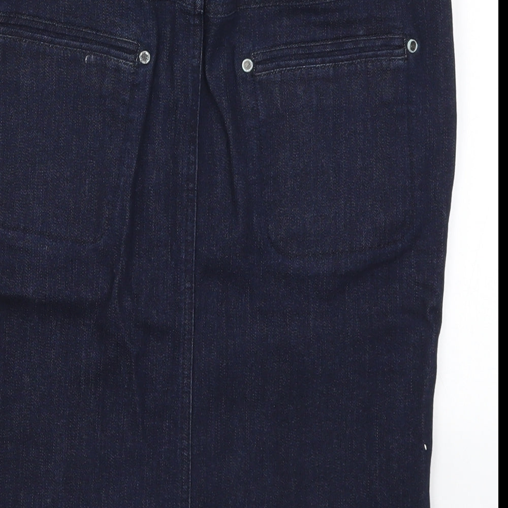 Marks and Spencer Womens Blue  Denim Straight & Pencil Skirt Size 10