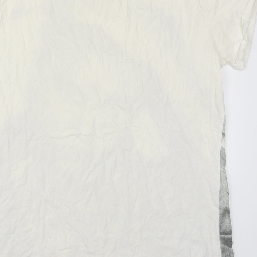 Primark Womens White Solid  Top Pyjama Top Size 14  - Bieber Fever