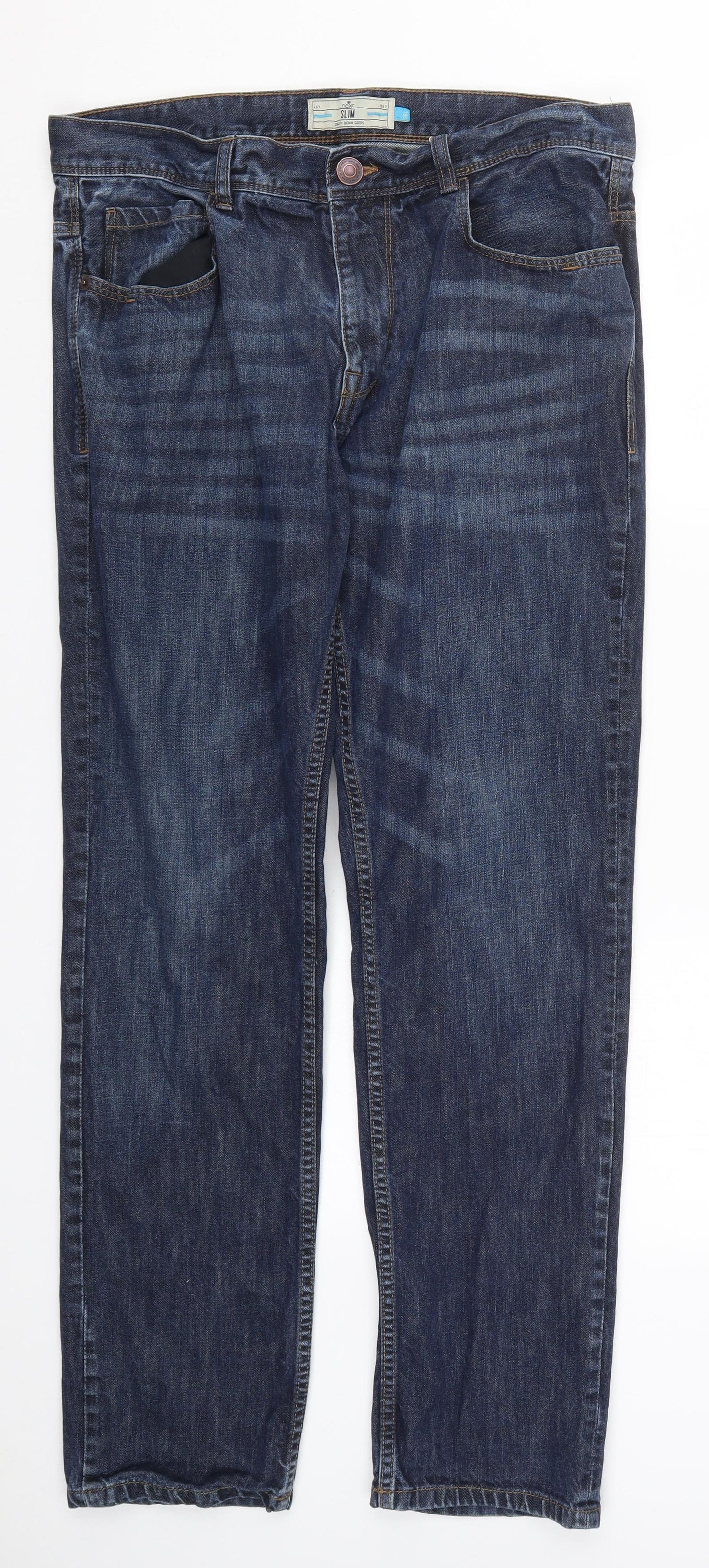 NEXT Mens Blue  Denim Straight Jeans Size 36 L31 in