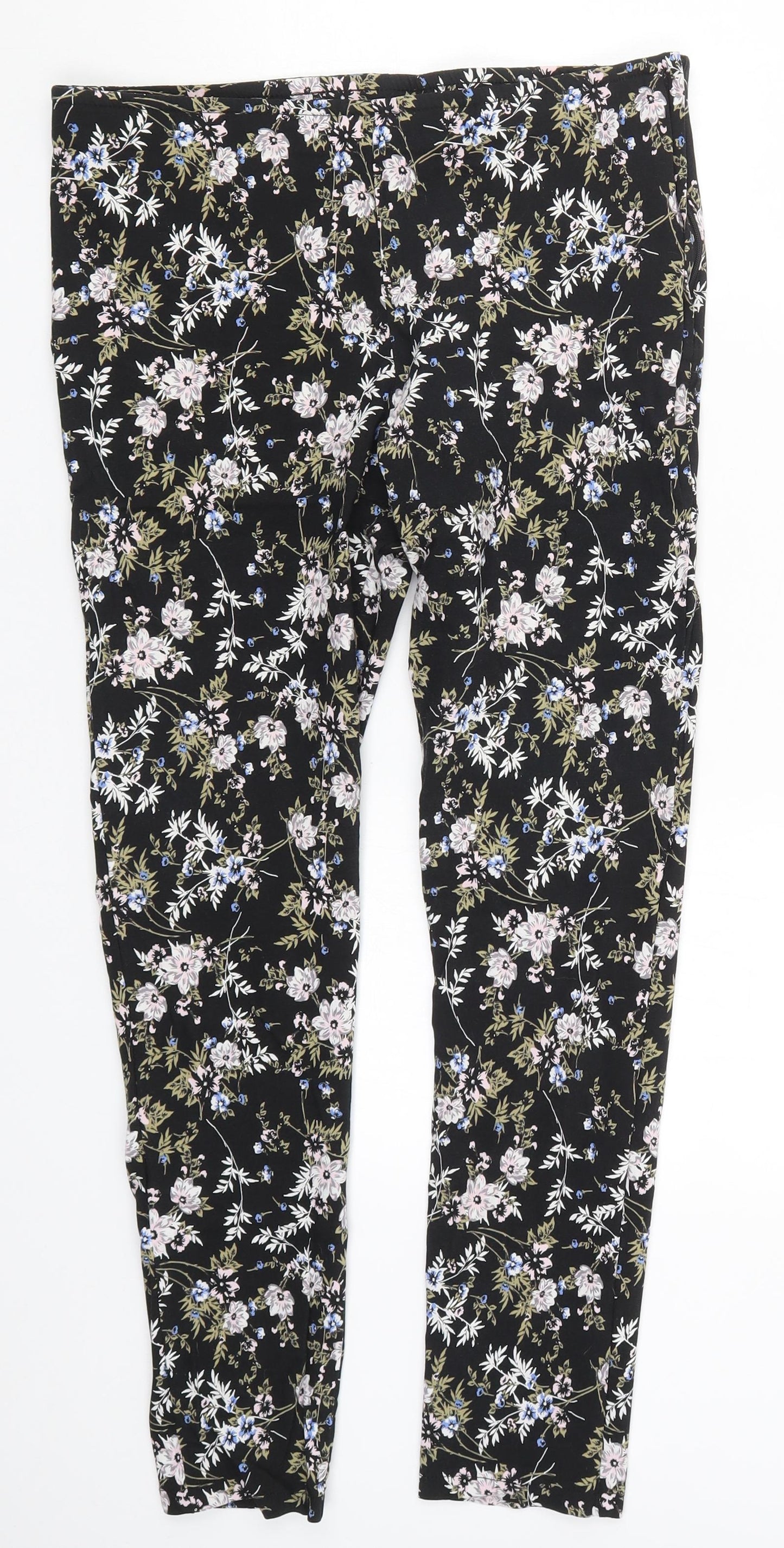 Atmosphere Womens Multicoloured Floral  Carrot Leggings Size 14 L27.5 in