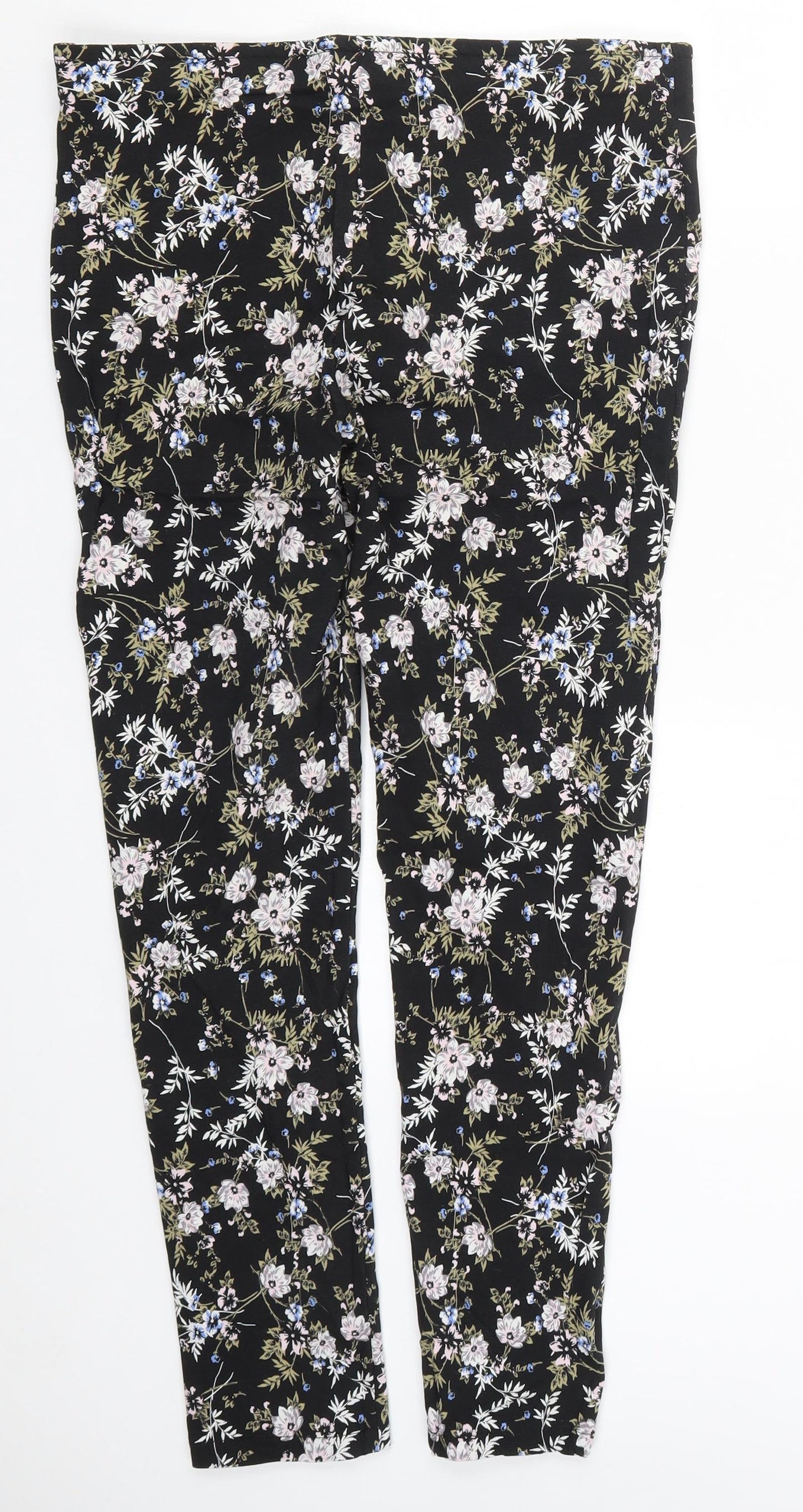 Atmosphere Womens Multicoloured Floral  Carrot Leggings Size 14 L27.5 in