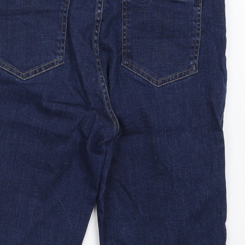 F&F Womens Blue  Denim Biker Shorts Size 16