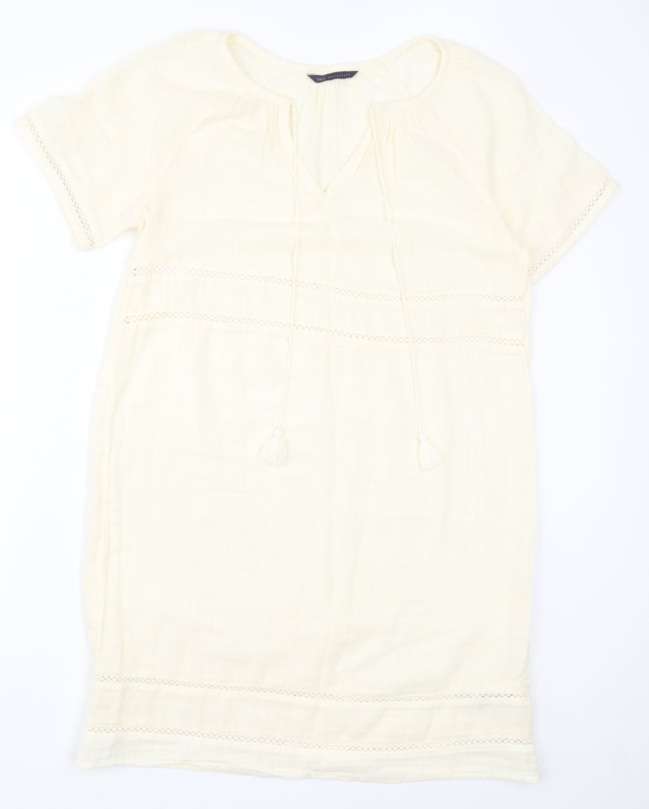 Marks and Spencer Womens Beige   T-Shirt Dress  Size 12