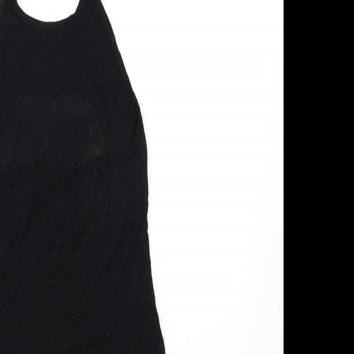 PRETTYLITTLETHING Womens Black Geometric  Basic Tank Size 8