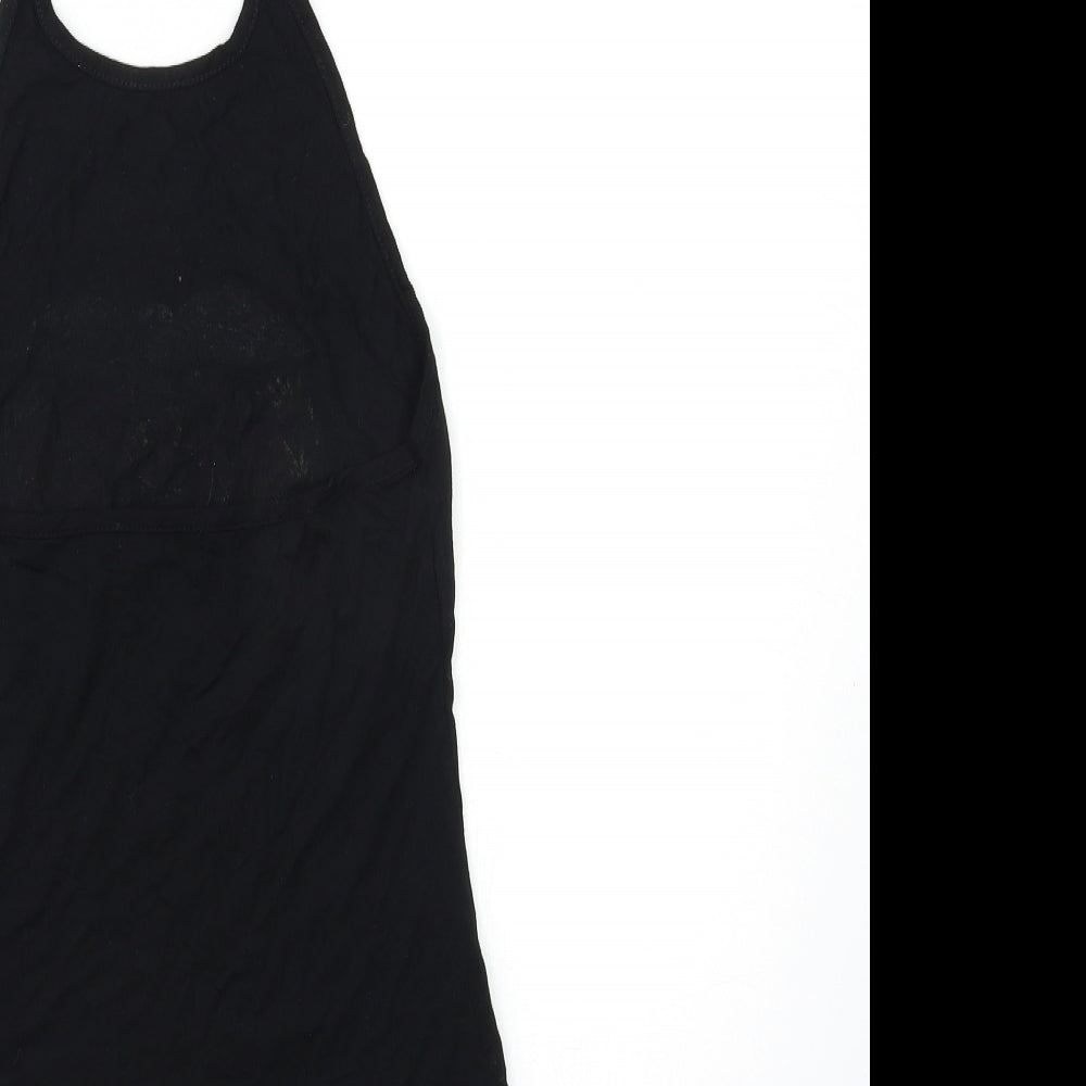 PRETTYLITTLETHING Womens Black Geometric  Basic Tank Size 8