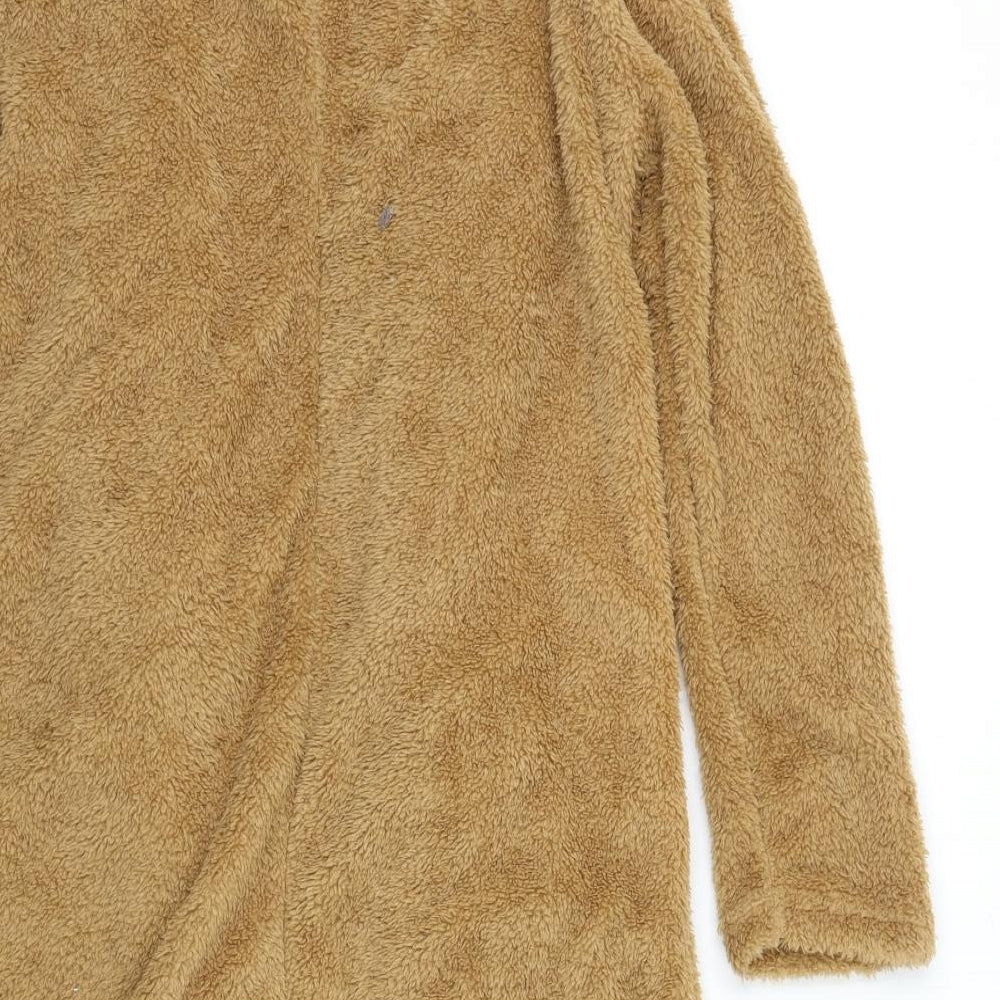 Preworn Womens Brown  Fleece Cardigan Jumper Size S