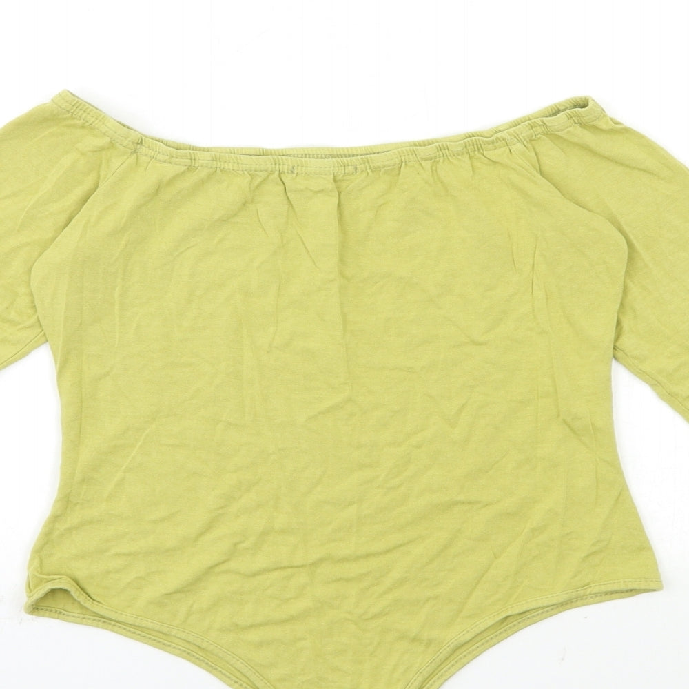 PRETTYLITTLETHING Womens Green   Basic T-Shirt Size 10