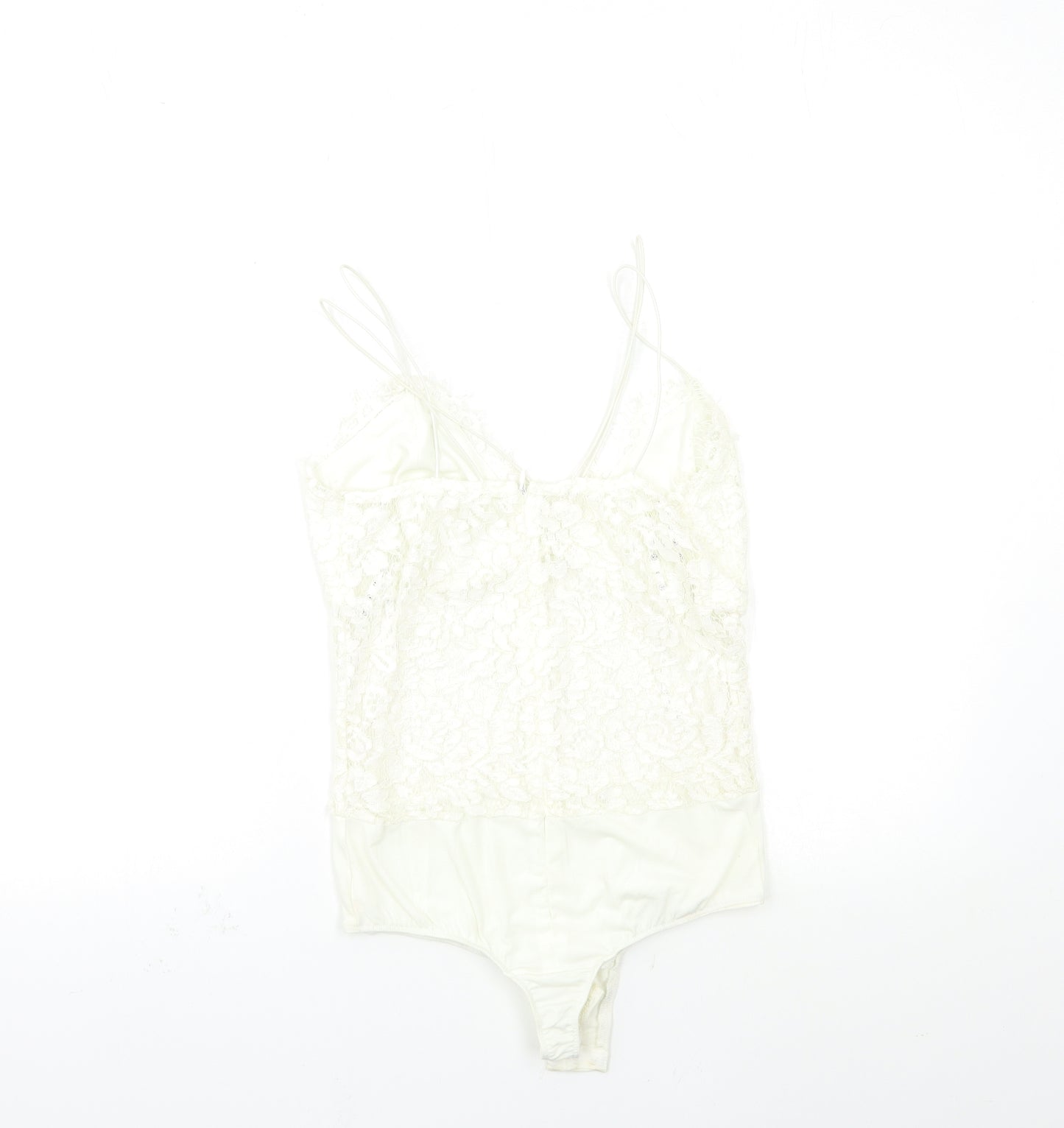 Missguided Womens White  Lace Basic Tank Size 10