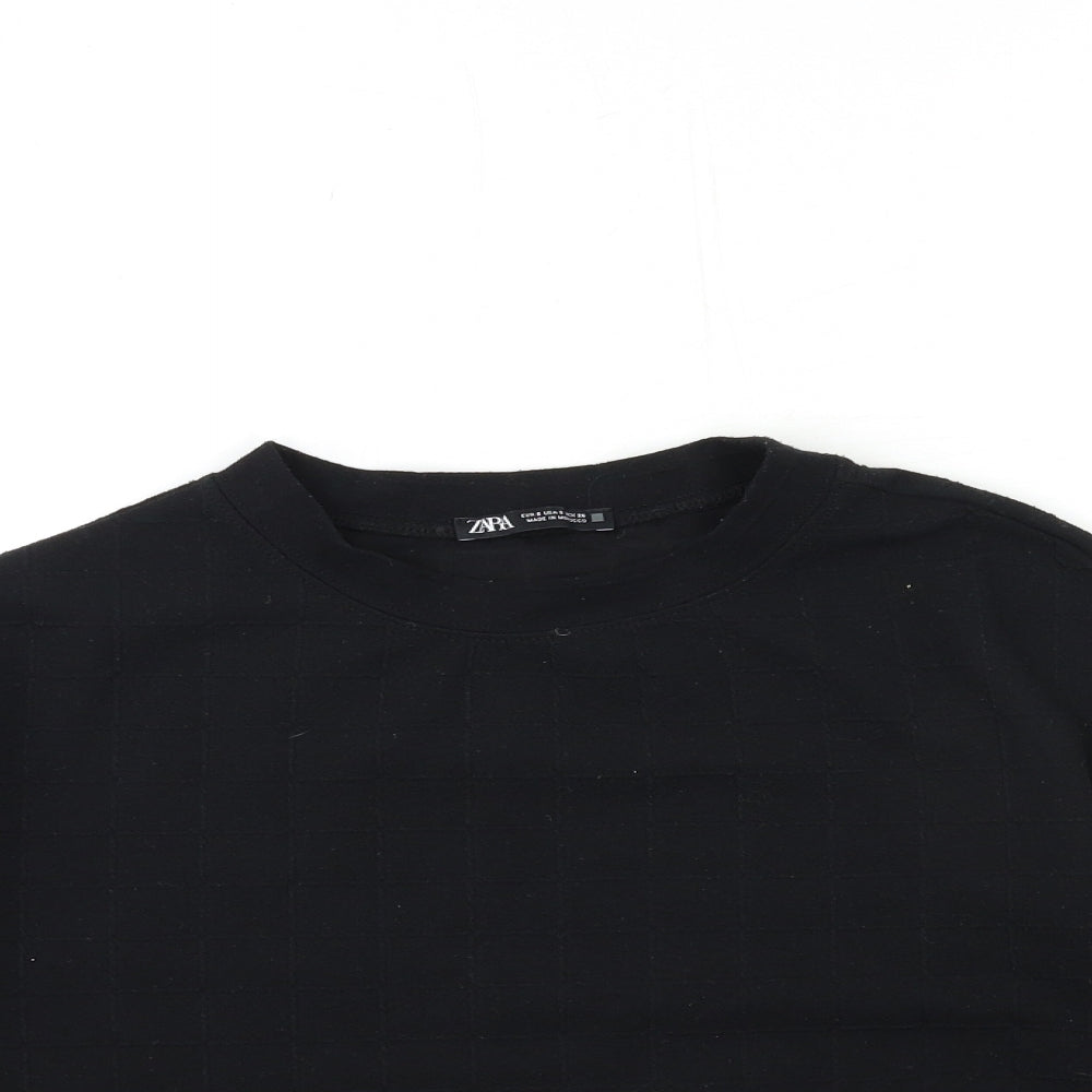 Zara Womens Black   Pullover Sweatshirt Size S
