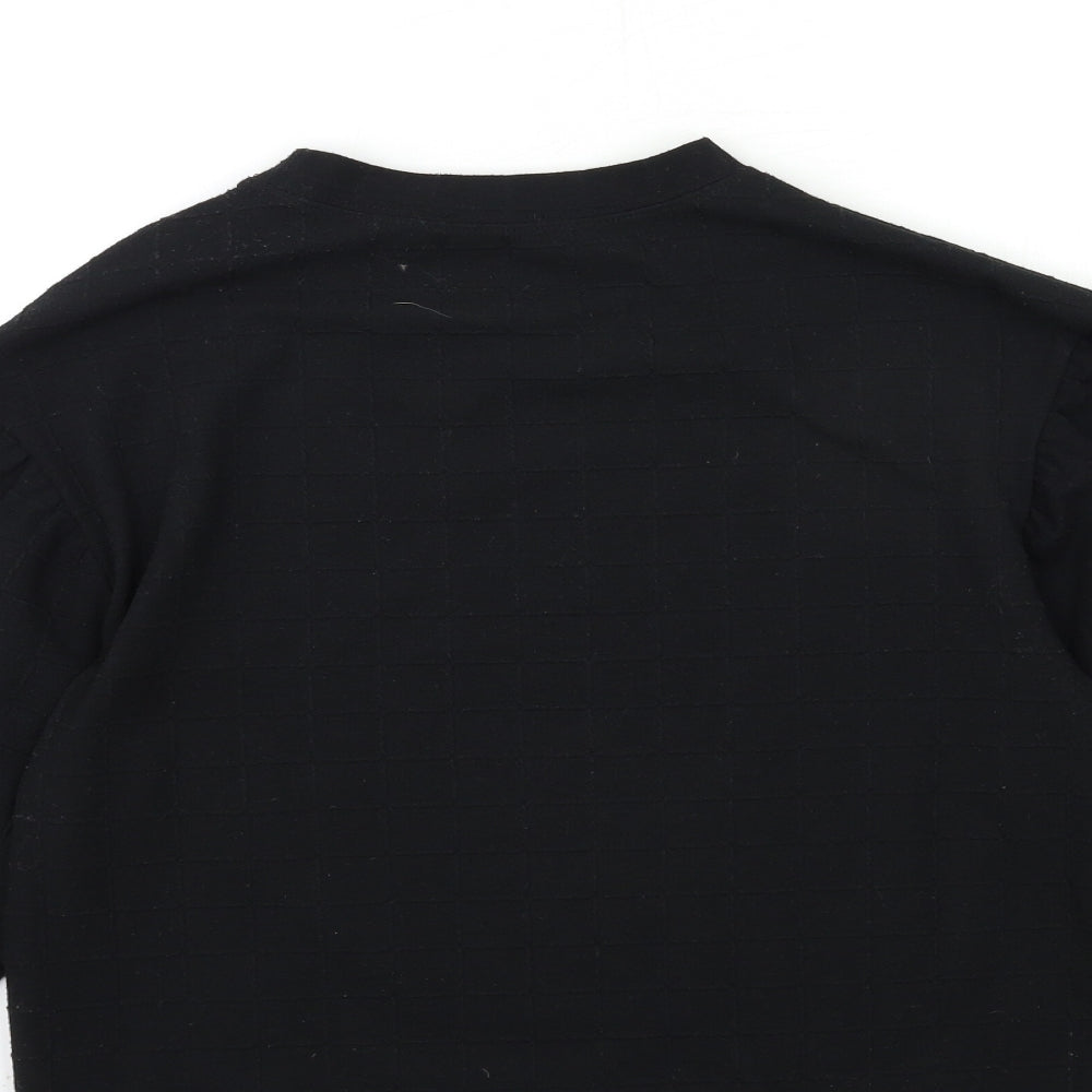 Zara Womens Black   Pullover Sweatshirt Size S