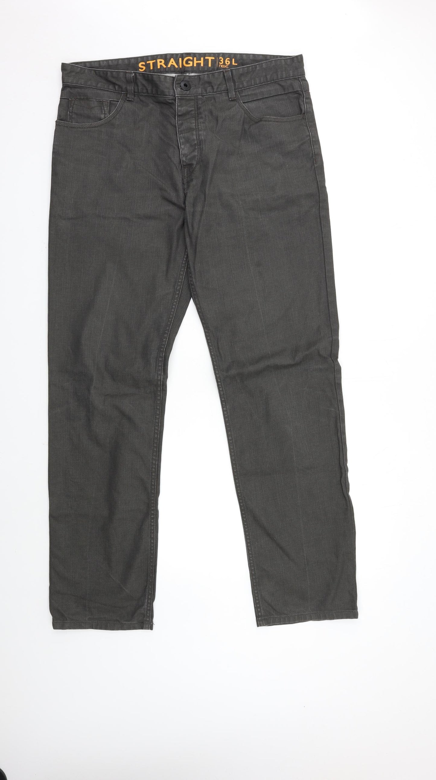 NEXT Mens Green  Denim Straight Jeans Size 36 in L33 in