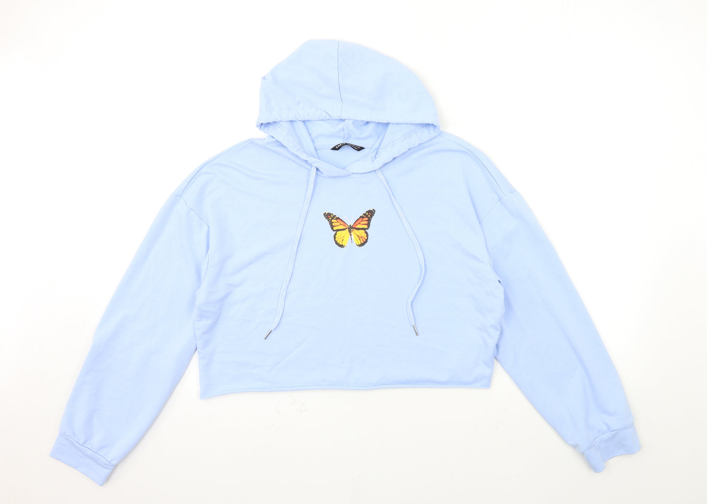 SheIn Womens Blue   Pullover Hoodie Size L  - buttefly