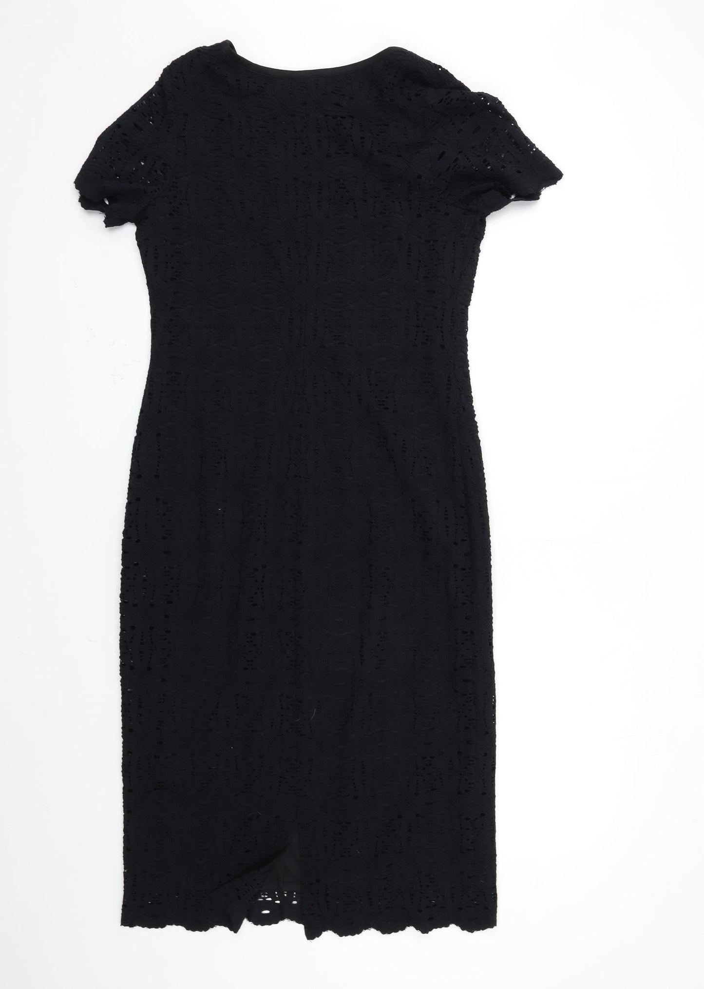 Ronni Nicole Womens Black  Lace Bodycon  Size 14