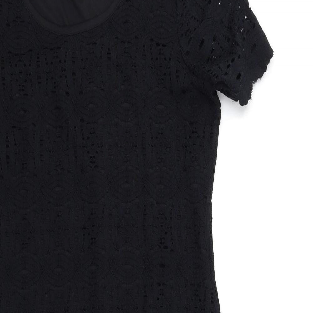 Ronni Nicole Womens Black  Lace Bodycon  Size 14