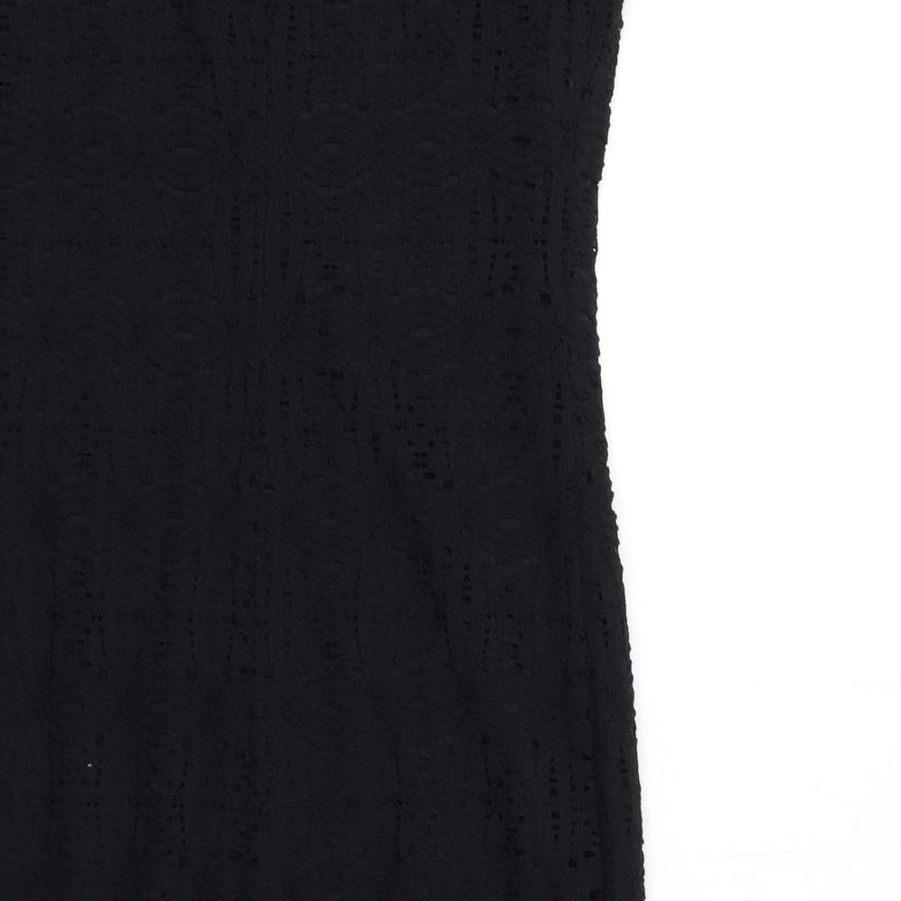 Ronni Nicole Womens Black  Lace Bodycon  Size 14