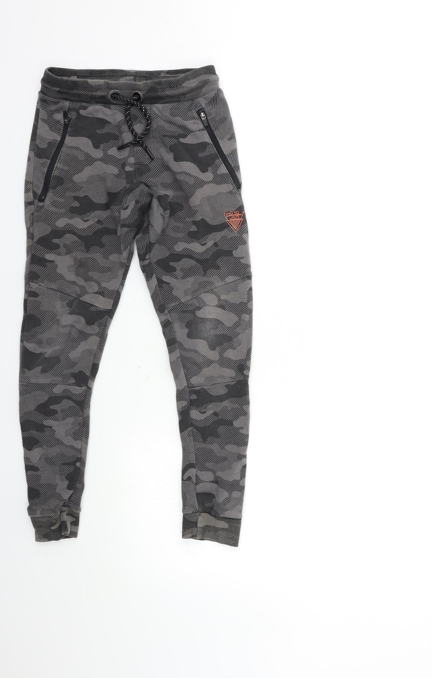 George Boys Green Camouflage  Sweatpants Trousers Size 8-9 Years
