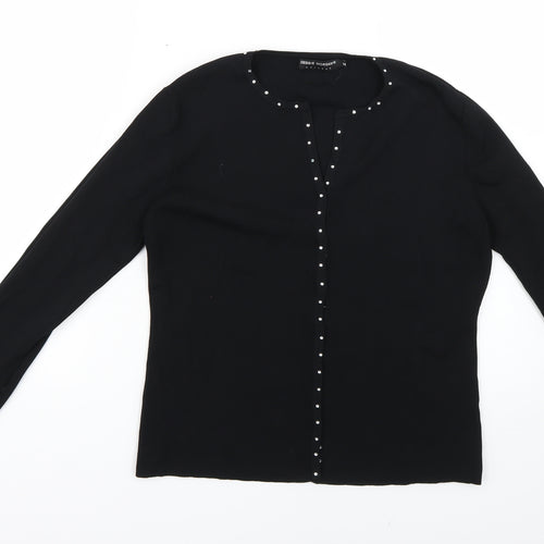 Debbie Morgan Womens Black   Cardigan Jumper Size M