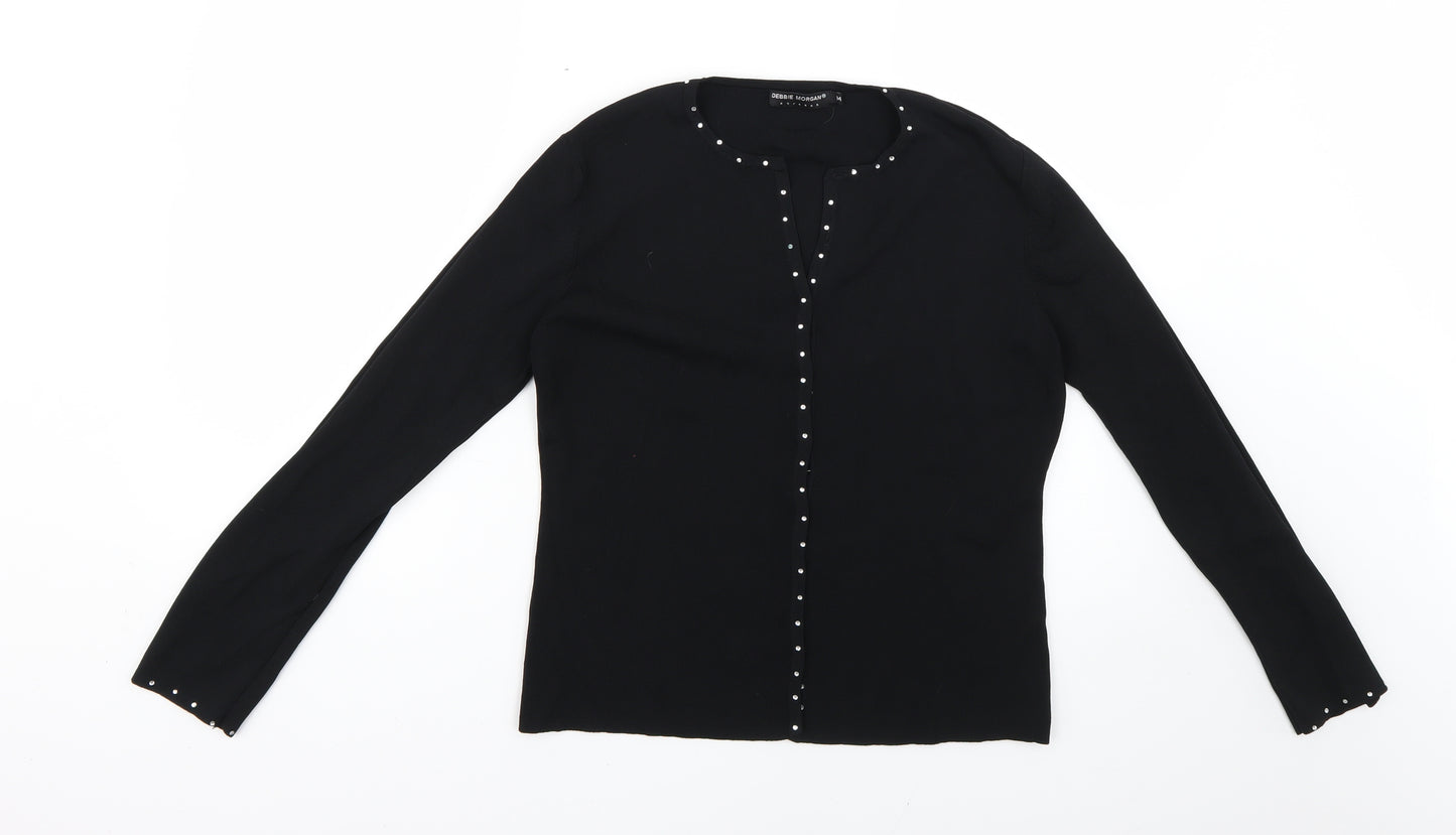 Debbie Morgan Womens Black   Cardigan Jumper Size M