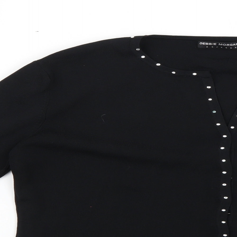 Debbie Morgan Womens Black   Cardigan Jumper Size M
