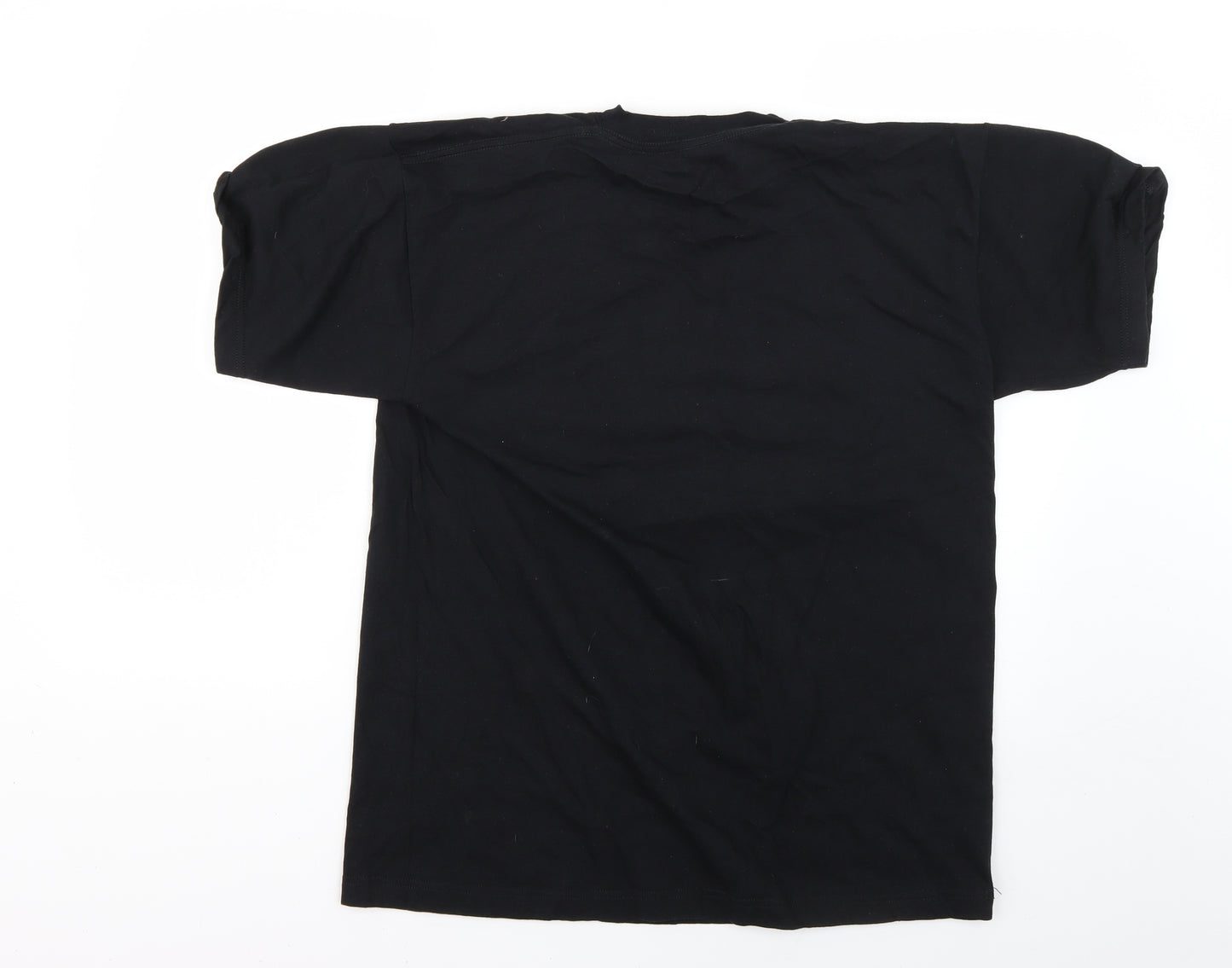 bue horz Mens Black    T-Shirt Size L