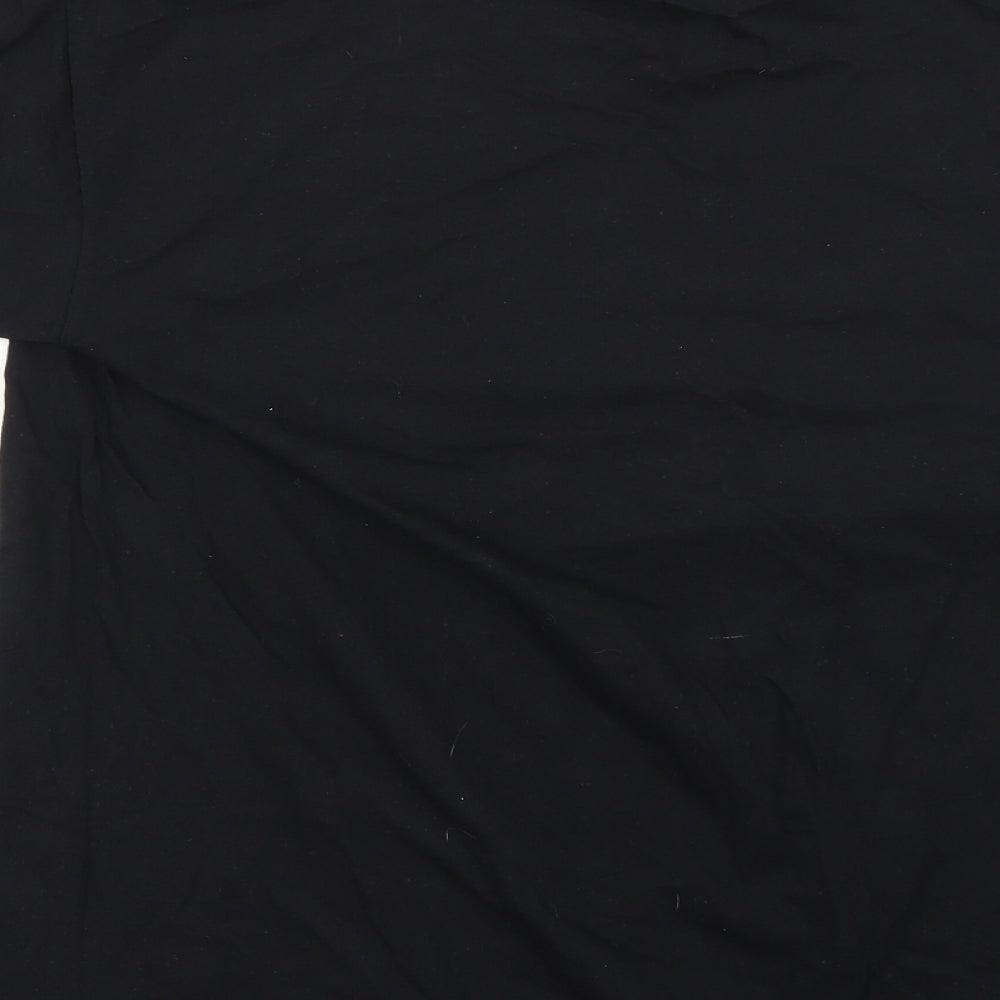 bue horz Mens Black    T-Shirt Size L