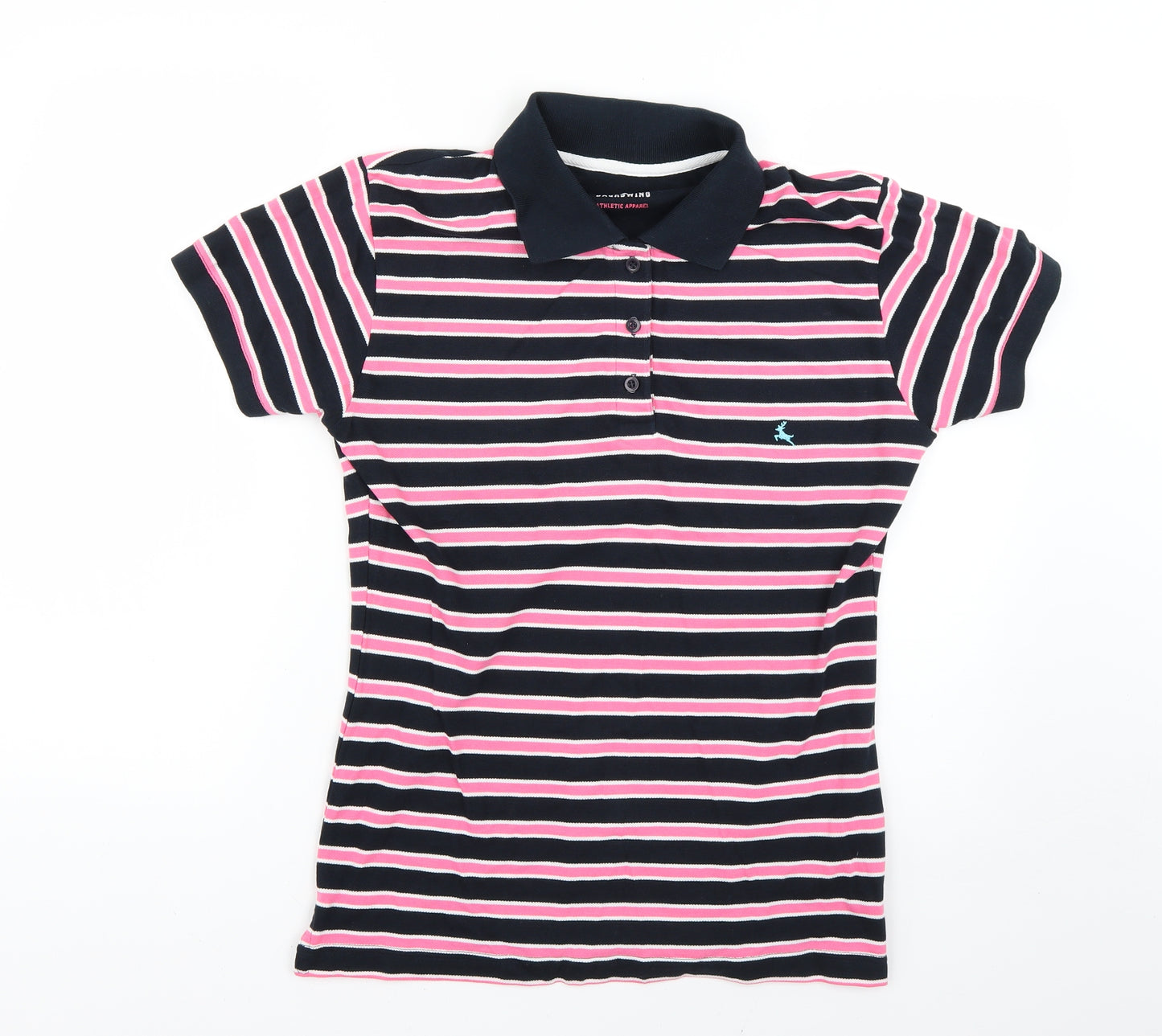 back swing Womens Multicoloured Striped  Basic Polo Size 16