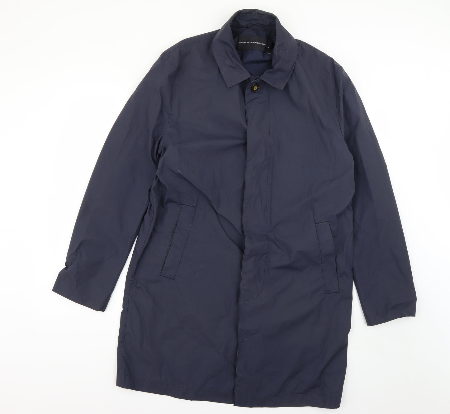 French Connection Mens Blue   Rain Coat Coat Size M
