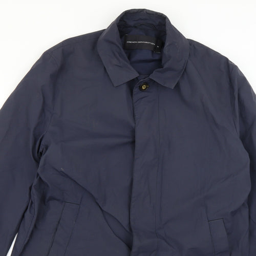 French Connection Mens Blue   Rain Coat Coat Size M
