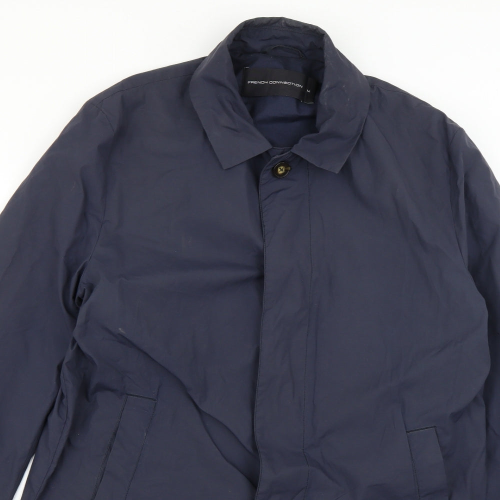 French Connection Mens Blue   Rain Coat Coat Size M