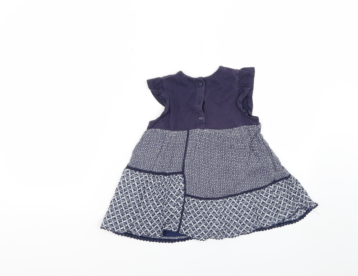 George Girls Blue Floral  Fit & Flare  Size 3-4 Years