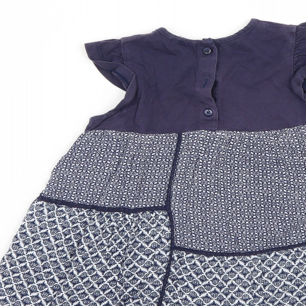 George Girls Blue Floral  Fit & Flare  Size 3-4 Years