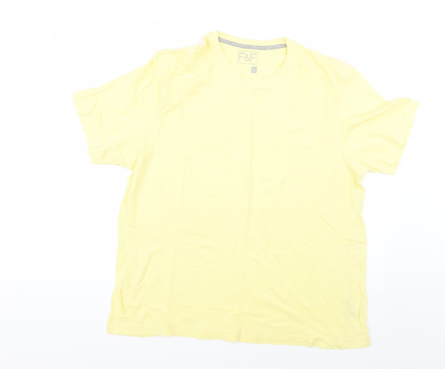 F&F Mens Yellow    T-Shirt Size L