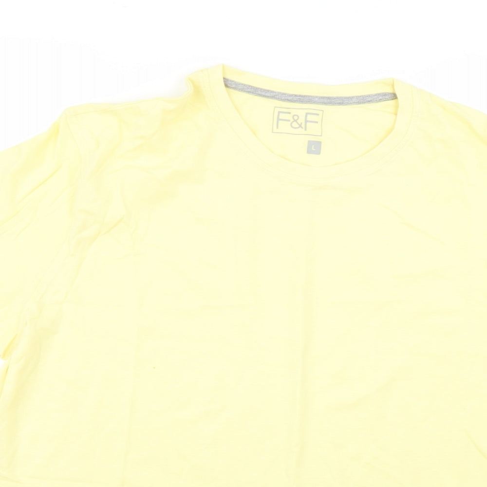 F&F Mens Yellow    T-Shirt Size L