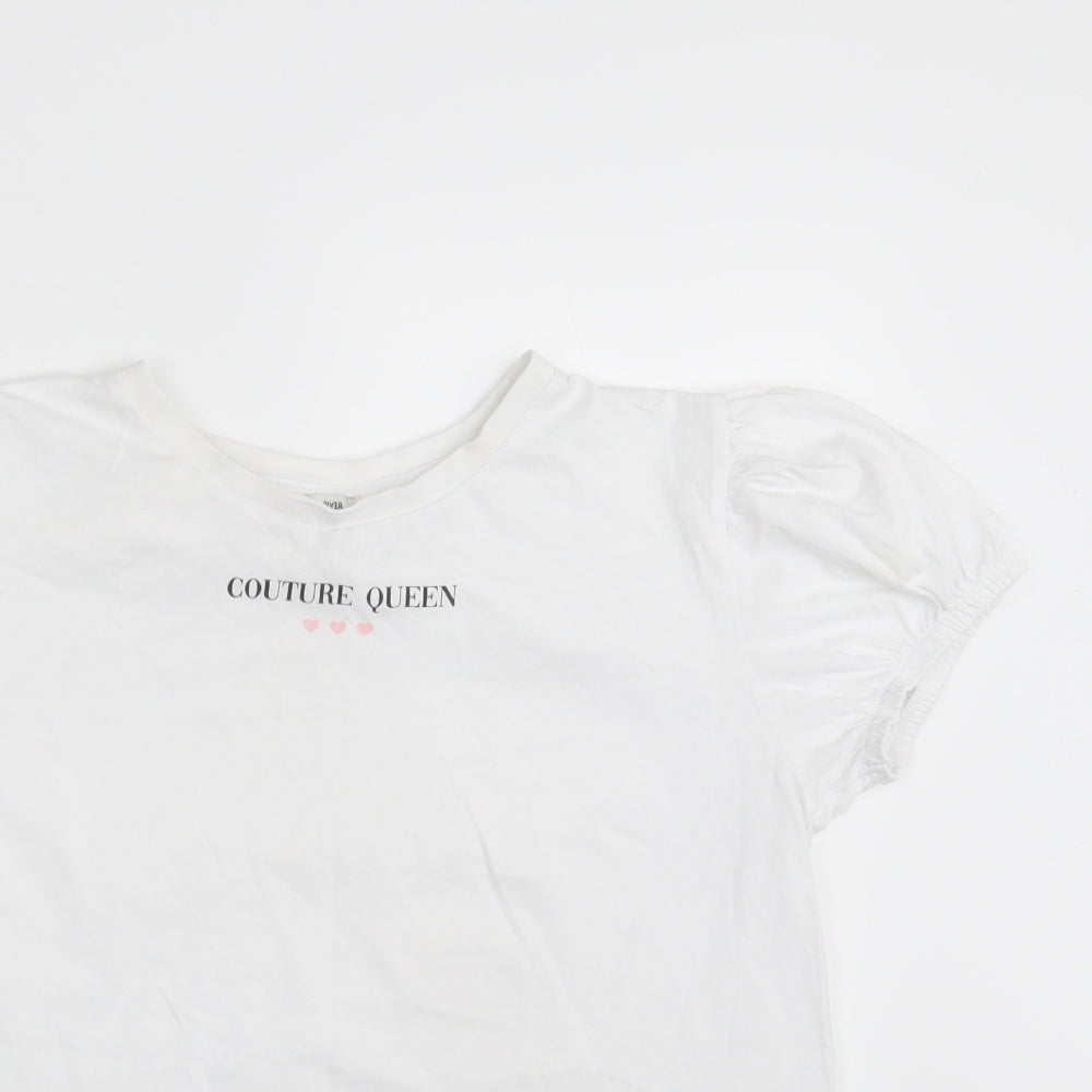 River Island Girls White   Basic T-Shirt Size 15-16 Years