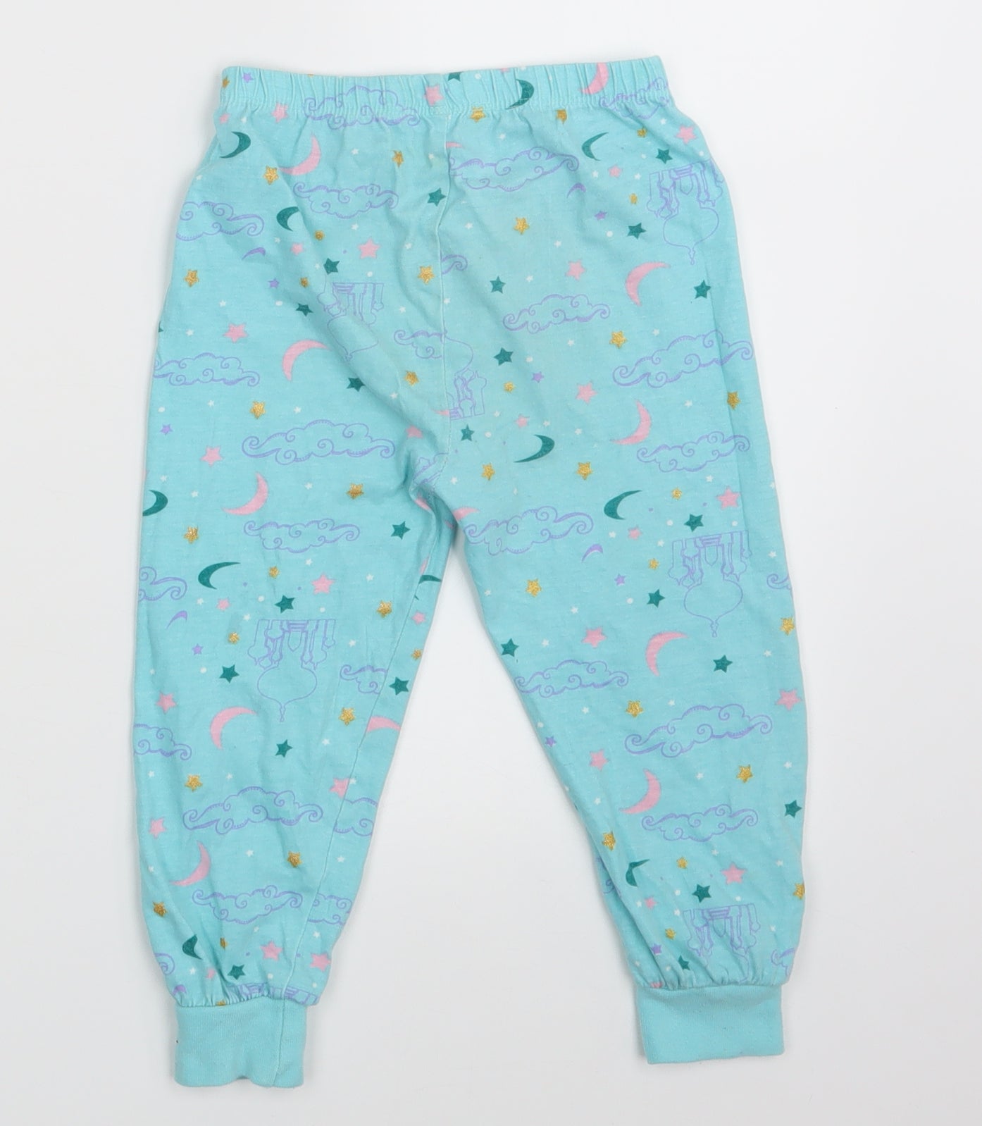 Primark Girls Blue   Jogger Trousers Size 2-3 Years - Waist 18in; Inside  leg 12in